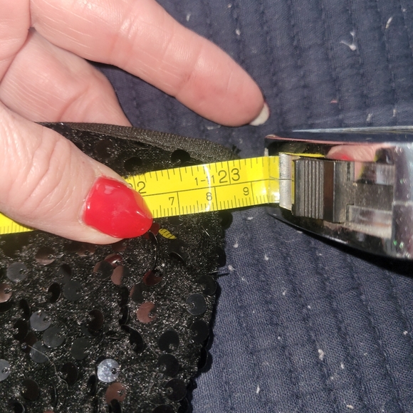 Women's plus size 3X black sequin one shoulder dual strap full lined maxi dress - Picture 6 of 10